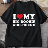 Ben Kalp Benim Büyük Boobie Kız Arkadaşı T-Shirt Erkekler Komik Erkekler Için Hediye Erkek Ar 2962 - Siyah