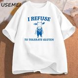 Ben Laktoz T Shirt Pamuk Çöp Panda T-Shirt Boy Erkekler Giyim Baskılı T-Shirt Vintage Iğnelem - Beyaz - XL