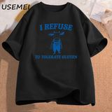 Ben Laktoz T Shirt Pamuk Çöp Panda T-Shirt Boy Erkekler Giyim Baskılı T-Shirt Vintage Iğnelem - Siyah - XL