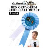 Ben Okuyorum Kurdelalı Rozet 1 Adet Yaka Rozeti Çocuk Bayram Etkinlik 15 Cm