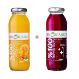 Ben Organic Portakal + Kırmızı Meyveler %100 Organik Meyve Suyu 250 ml 2'li Paket