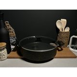 Bena Life 30 cm Granit Basık Tencere - Siyah
