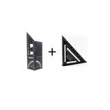 benan tools Alüminyum 3D Açılı Işaretleme Gönye ve Alüminyum Üçgen Gönye 45 Derece 175 Mm. 2'li Set