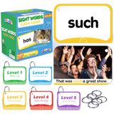 BenBen Sight Words Flash Kartlar, 350 Dolch & Fry Yüksek Frekanslı Site Kelimeleri Pre-K, Anaokulu, 1. Sınıf, 2. Sınıf, 3. Sınıf, Eğitici Öğrenme Kartları 3-9 Yaş için Evde Eğitim Malzemeleri