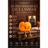 Bencao Balkabağı Gece Lambası Silikon Dokunmatik 2 Renk LED Çocuk Odası Gece Lambası