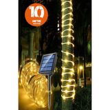 BENCEAL Solar Güneş Enerjili LED Işıklı Hortum Ağaç Duvar Bahçe Balkon Çardak Dekoratif Aydınlatma (10 Mt)