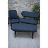 Bench ve Puf Takımı Kılıf Seti - 2 Sandalye, 1 Bench, 1 Puf Örtüsü Kılıfteks - Antrasit