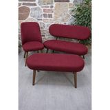 Bench ve Puf Takımı Kılıf Seti - 2 Sandalye, 1 Bench, 1 Puf Örtüsü Kılıfteks - Bordo