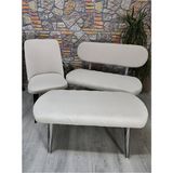 Bench ve Puf Takımı Kılıf Seti - 2 Sandalye, 1 Bench, 1 Puf Örtüsü Kılıfteks - Krem