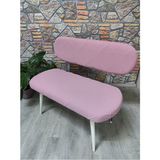 Bench ve Puf Takımı Kılıf Seti - 2 Sandalye, 1 Bench, 1 Puf Örtüsü Kılıfteks - Pembe