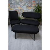 Bench ve Puf Takımı Kılıf Seti - 2 Sandalye, 1 Bench, 1 Puf Örtüsü Kılıfteks - Siyah