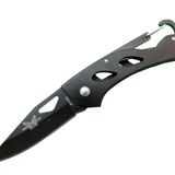 Benchmade A1103B Siyah Kamp Çakı 15 cm - Kancalı Metal Saplı