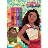 Bendon 4 Boya Kalemi ile Moana Boyama ve Etkinlik Kitabı | Moana 2 Boyama Kitabı | Maui Boyama Kitabı | Moana Aktivite Boyama Kitabı | 30'dan Fazla Moana Çıkartması ve 4 Boya Kalemi | Resmi Lisanslı