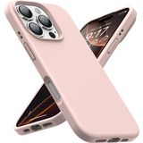 Bene-Qi Apple iPhone 14 Plus / 15 Plus Kılıf 6.7" ile Uyumlu, İnce Sıvı Silikon Cep Telefon Kılıfı, Mikrofiber Astar İç Yüzey, Darbe Emici Kapak, Kolay Temizlenebilir Phone Case - Pudra Pembe