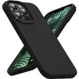 Bene-Qi Apple iPhone 14 Plus/15 Plus Kılıf 6.7" ile Uyumlu, İnce Sıvı Silikon Cep Telefon Kılıfı, Mikrofiber Astar İç Yüzey, Darbe Emici Kapak, Kolay Temizlenebilir Phone Case - Siyah