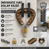 Beneficio Kahverengi Üniversite Öğrenci Yurt Dolap Kilidi – Zincirli Asma Kilit, Kyk Okul Kampüs Güvenlik Kilidi