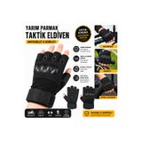 beneficio Yarım Parmak Taktik Eldiven Motosiklet Eldiveni Bisiklet Eldiveni Darbe Korumalı Kaymaz Outdoor Spor Eldiveni Siyah