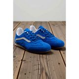 Benerly Kadın Renk Bloklu Bağcıklı Spor Ayakkabı Suni Deri Konforlu Günlük Sneaker Düz Topuklu Rahat Modern - Saks