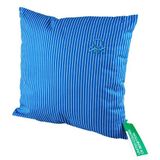 Benetton 100% Pamuk 45*45 Cm Çizgili Kırlent Dolu Mavi Çizgili