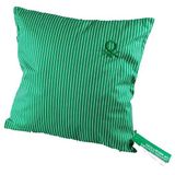 Benetton 100% Pamuk 45*45 Cm Çizgili Kırlent Dolu Yeşil Çizgili