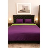 Benetton %100 Pamuk Mor Tek Kişilik 160*220 Nevresim - 180*240 Yatak Çarşafı - 50*70+20 Yastık Kılıfı Nevresim Takımı