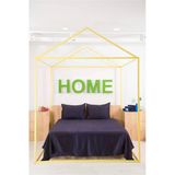 Benetton %100 Pamuk Siyah Tek Kişilik 160*220 Nevresim - 180*240 Yatak Çarşafı - 50*70+20 Yastık Kılıfı Nevresim Takımı