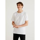 Benetton 123P3JE1J19A5 Bisiklet Yaka Beyaz Erkek T-Shirt