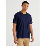 Benetton 123P3JE1J4264 V Yaka Lacivert Erkek T-Shirt
