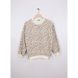 Benetton Baskılı Kız Çocuk Bej Sweatshırt 3QHCC10RS - 11 - 12 Yaş