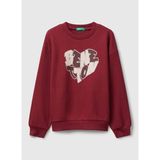 Benetton Baskılı Kız Çocuk Mor - Mavi Sweatshırt 3J68C10Q0