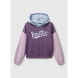 Benetton Baskılı Kız Çocuk Mor - Mavi Sweatshırt 3J68C204W