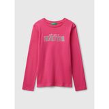Benetton Baskılı Pembe Kız Çocuk T-Shirt 3I9WC10Q2 - 11 - 12 Yaş