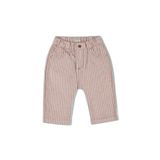 Benetton Bebek Bej Çizgili Arkası Logolu Yama Cepli Beli Lastikli Pantolon, Bej