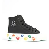 Benetton Benetton® | BN-31128 - Siyah Beyaz-Kadın Spor Ayakkabı - Siyah - Beyaz