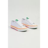 Benetton Benetton® Ithal Beyaz Turuncu Kadın Spor Ayakkabı BNI-10031 - Beyaz - Turuncu