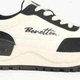 Benetton® Beyaz Siyah Kadın Spor Ayakkabı İTHAL BNI-11235