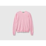 Benetton Bisiklet Yaka Normal Pembe Melanj Kazak Kadın 1MDVD107F - XS
