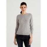 Benetton Bisiklet Yaka Yaka Normal Gri Melanj Kazak Kadın 312141002D1K01 - XS