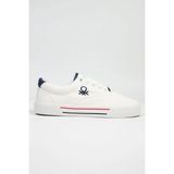 Benetton BNİ-10091 Ithal Sneakers Keten Spor Ayakkabı - Beyaz