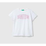 Benetton BNT-G-3096C10C8-23Y Kız Çocuk T-Shirt - 8 - 9 Yaş - Beyaz