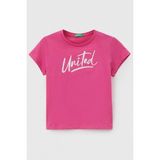 Benetton BNT-G-3096C10C8-23Y Kız Çocuk T-Shirt - 8 - 9 Yaş - Fuşya
