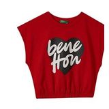 Benetton BNT-G285 TOP Kırmızı Kız Çocuk T-shirt