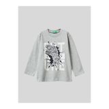 Benetton Erkek Çocuk Baskılı Sweatshirt 1-6 Yaş Gri