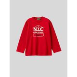 Benetton Erkek Çocuk Baskılı Sweatshirt 1-6 Yaş Kırmızı