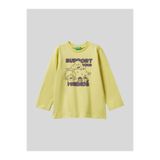Benetton Erkek Çocuk Baskılı Sweatshirt 1-6 Yaş Sarı