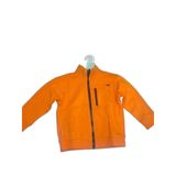 Benetton Erkek Çocuk Turuncu Yakası Fermuarlı Cep Detaylı Yarım Logolu Sweatshirt