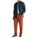 Benetton Erkek Koyu Kahverengi%100 Keten Pantolon