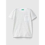 Benetton Gri Melanj Erkek Çocuk T-Shirt 362PC10HL - 6 - 7 Yaş