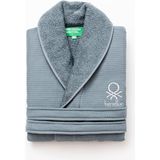 Benetton Home Waffle Bornoz, M/l, %100 Pamuk, Koyu Mavi Renkte, Neutral Seri - M - L
