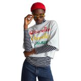 Benetton Kadın Beyaz mix%100 Pamuk Boxy Fit Crop Stranger Things Baskılı T-shirt